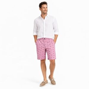 Atlantis Pink Crab Patterned Men's Shorts 38